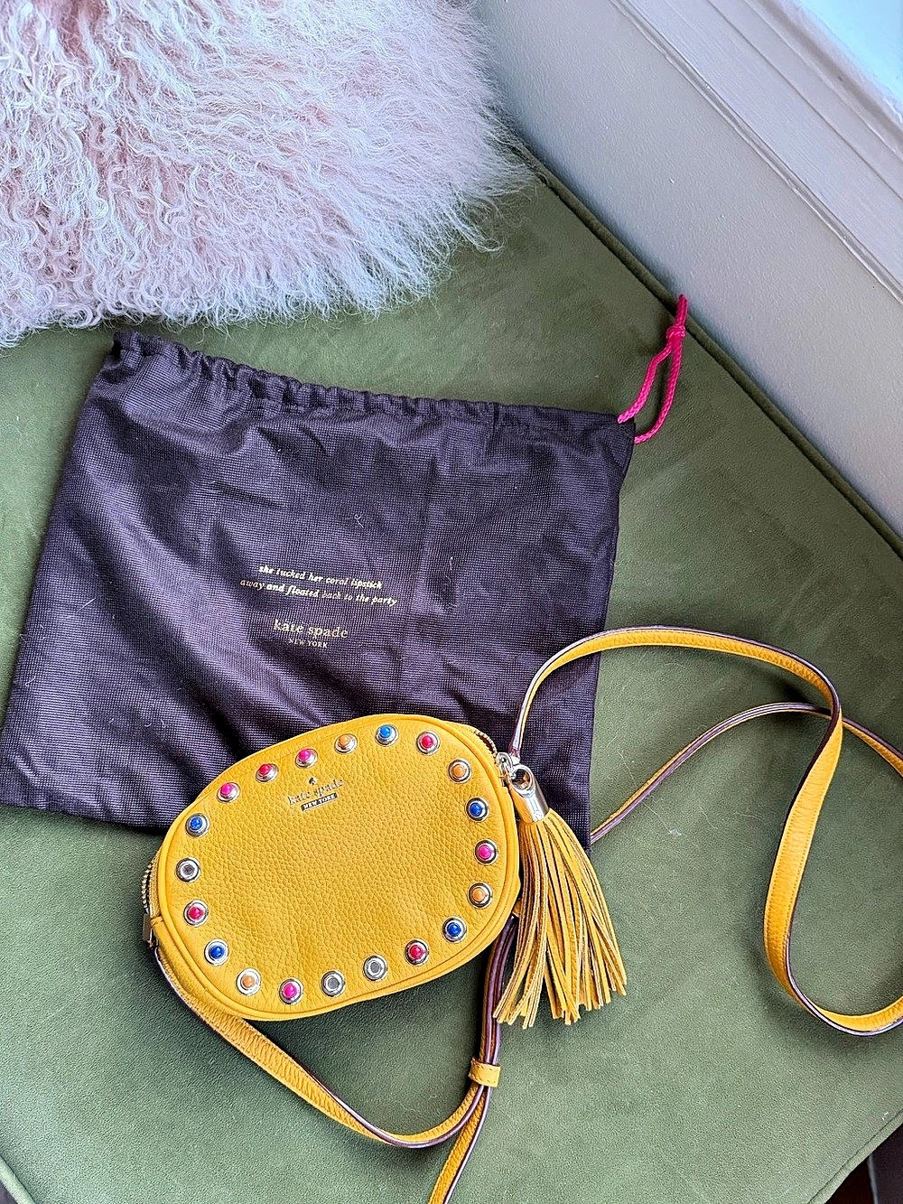 kate spade Devoe Street Tinley Crossbody Yellow with original dust-bag